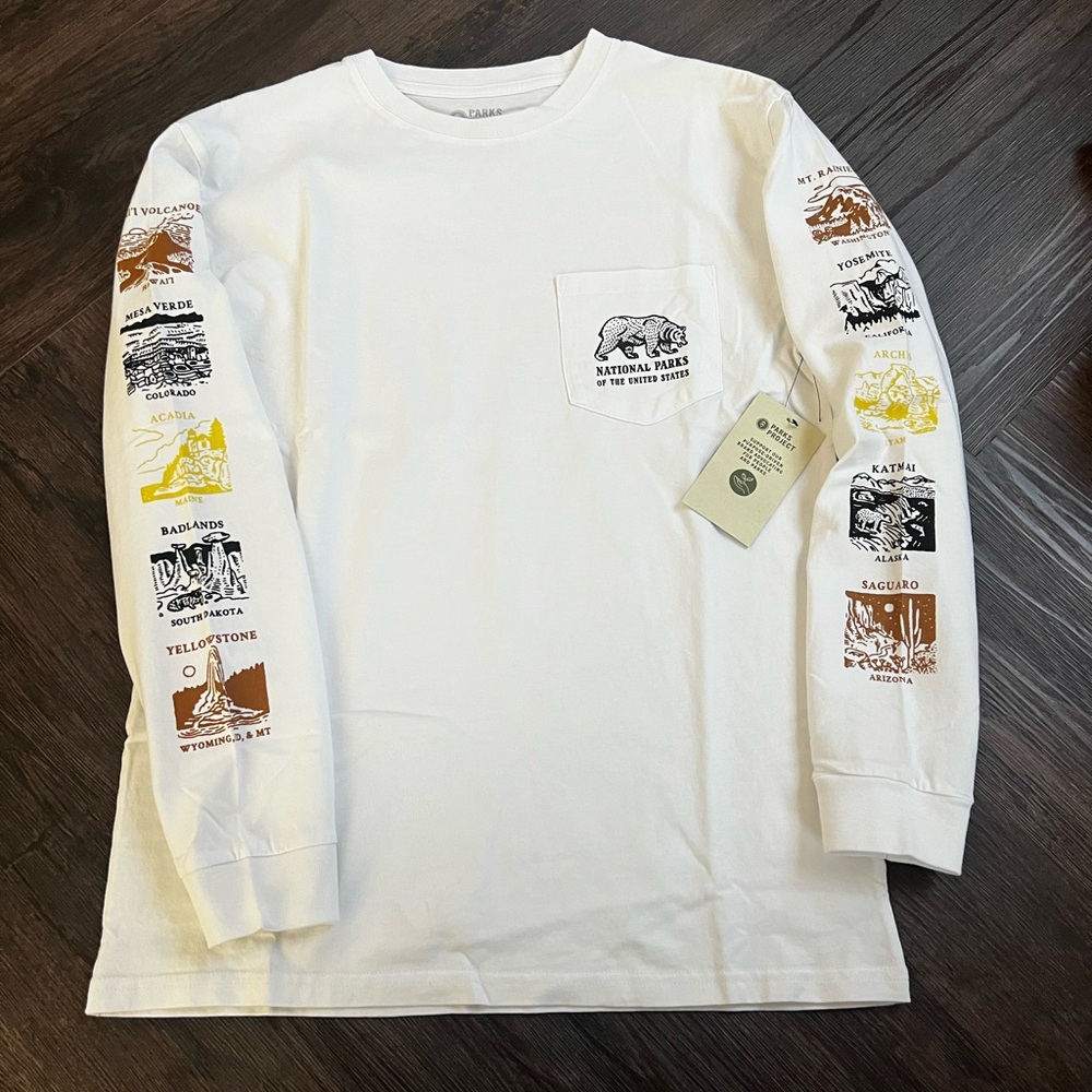 NWT National Parks Checklist Long Sleeve Parks Project size medium